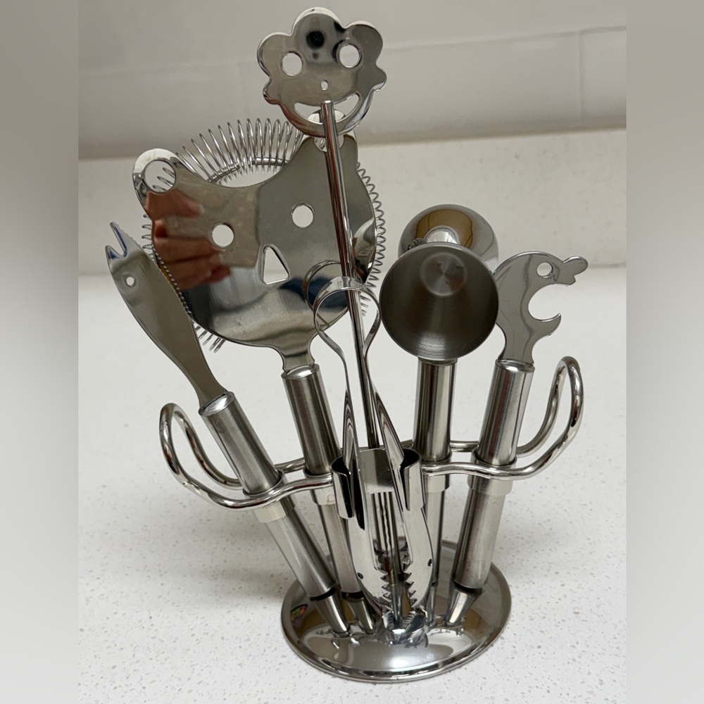 Crate & Barrel 7pc. Bar Tool Set